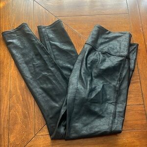 Black Faux Leather Leggings